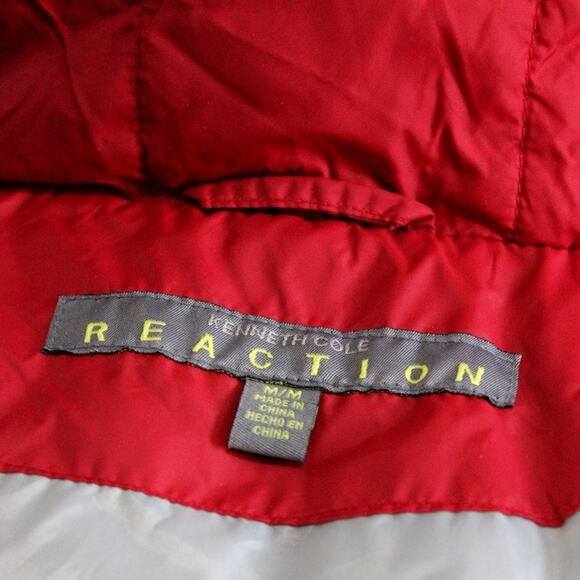 KENNETH COLE REACTION Women’s Red Puffy Down Vest Size M - Picture 4 of 8